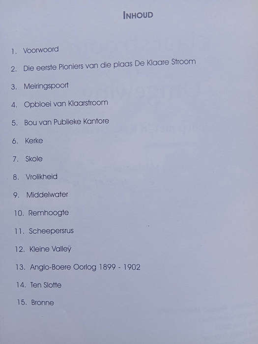 Klaarstroom en Omgewing