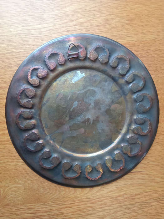 Egyptian-themed decorative plate