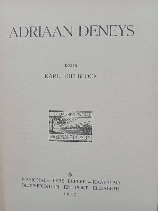 ADRRIAAN DENEYS, Karl Kielblock (1947)