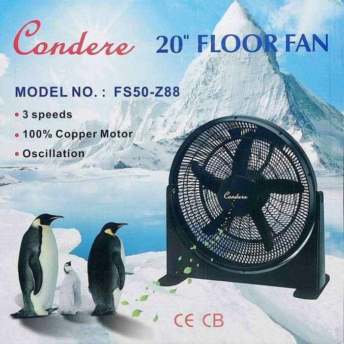 Condere - 20'' Floor Fan (58.5 x 15.5 x 59cm) - FS50-Z88