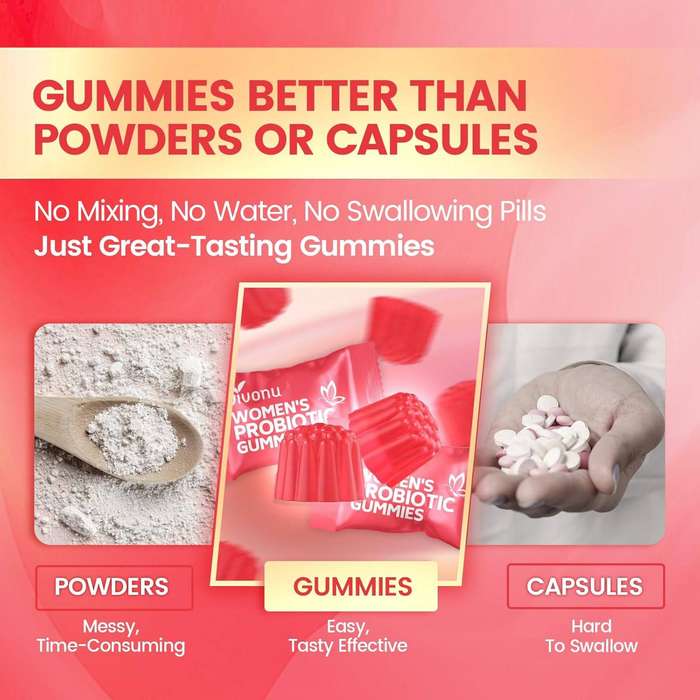 Vaginal Women Probiotic, Feminine Balance pH Gummies for Healthy Odor, Yeast Balance & Flora + Vitam