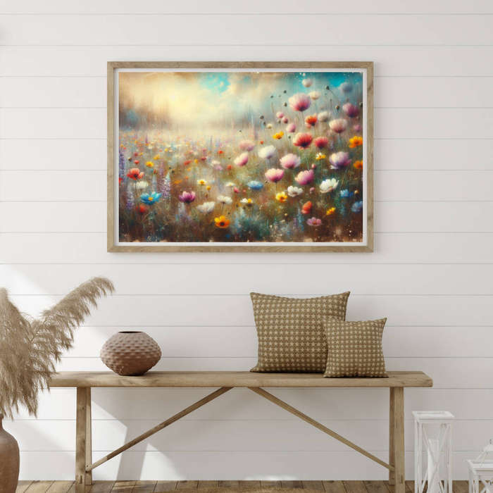 Digital Whispers of the Meadow Wall Art