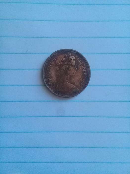 2 New Pence D.G.REG.D.1971 ELIZABETH.II