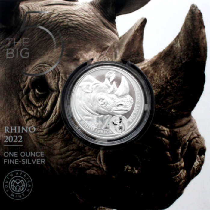 2022 Big 5 Rhino Brilliant Uncirculated 1oz Silver
