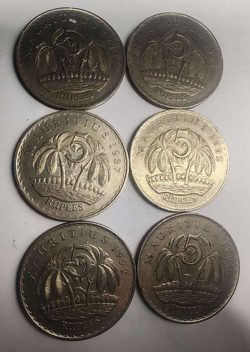 Mauritius Rupee coin LOT