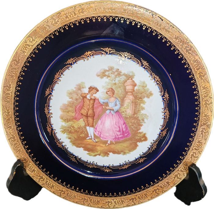 Lemoges Castel French 22k Plate