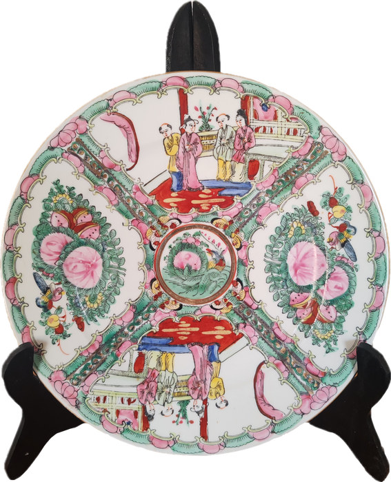 China Ceramic Porcelain plate Canton 19th Century China Asia