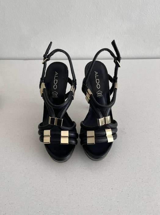 Strapped Heels with Gold Accents - Aldo