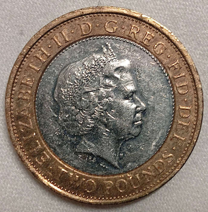ERROR COIN: 2007 Two Pound Commemorative. Bicentenary of the abolition of the slave trade.