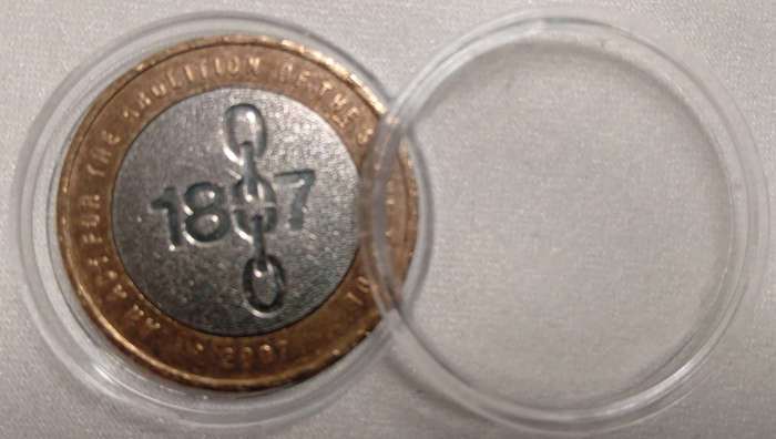 ERROR COIN: 2007 Two Pound Commemorative. Bicentenary of the abolition of the slave trade.