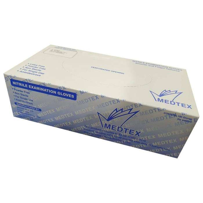 Medtex Nitrile Examination Gloves (MEDIUM)