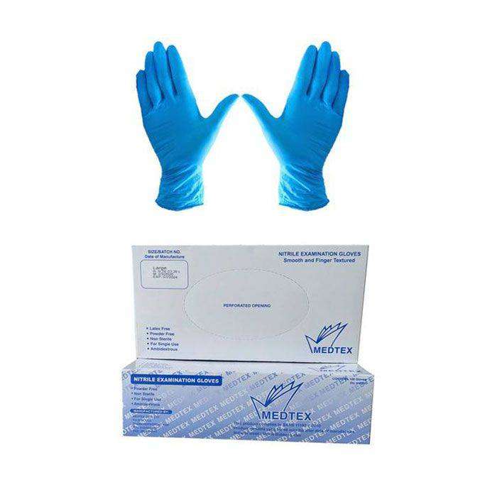 Medtex Nitrile Examination Gloves (MEDIUM)