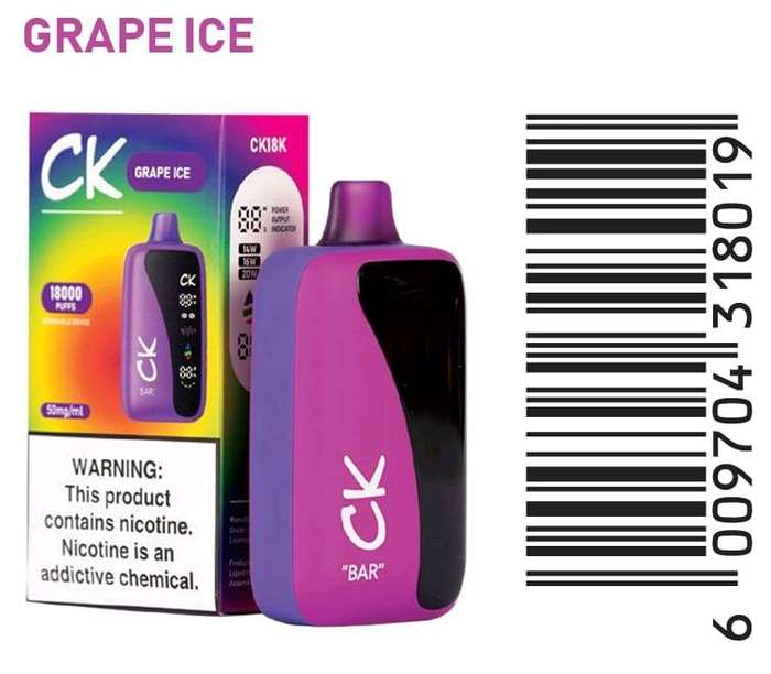 Ck Disposable Vape-18 k Puffs Grape Ice