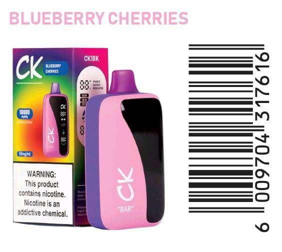 Ck Disposable Vape-18 k Puffs Blueberry Cherries