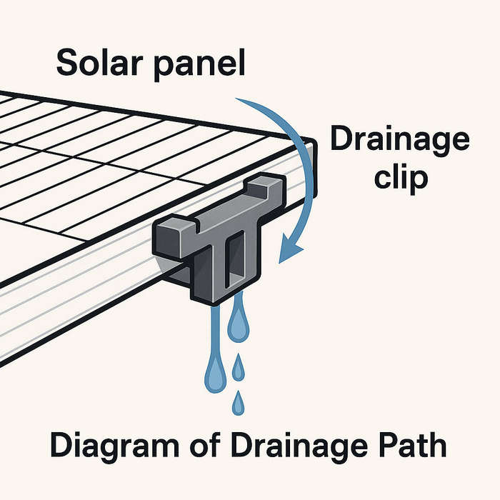 Solar Panel Water Drainage Clip 30mm - 25 Piece