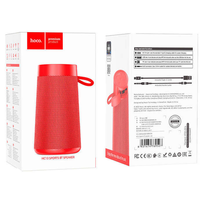 Hoco HC13 Wireless Speaker  Red