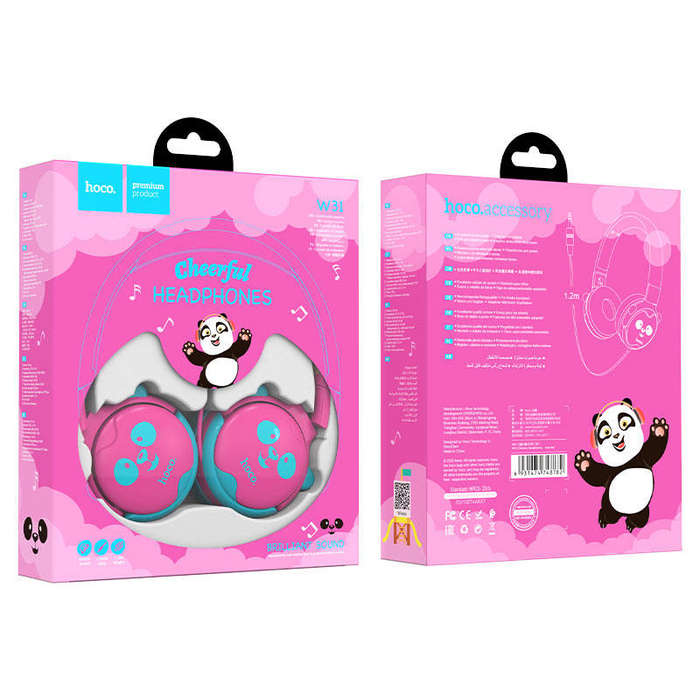 Hoco Headphones W31 for children  Pink