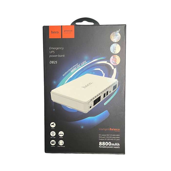 Hoco DB25 Dual 12V + USB 8800 mAh Emergency UPS Powerbank Mini DC UPS