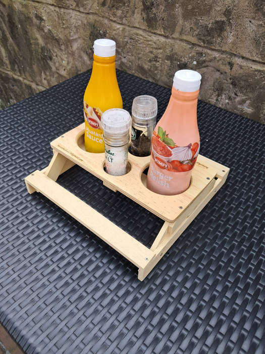 Condiment holder picnic table