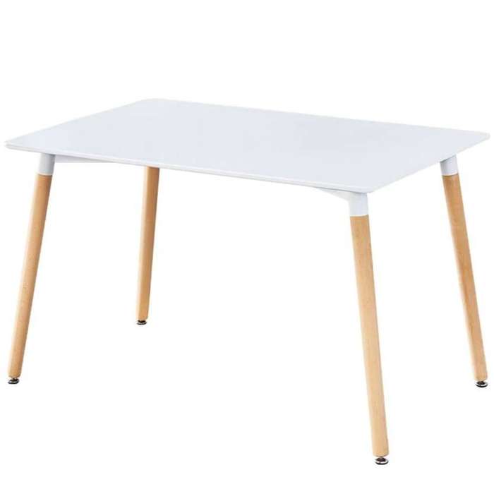White Rectangular Workplace / Study / Office Desk Dining Table - Size 1.2M