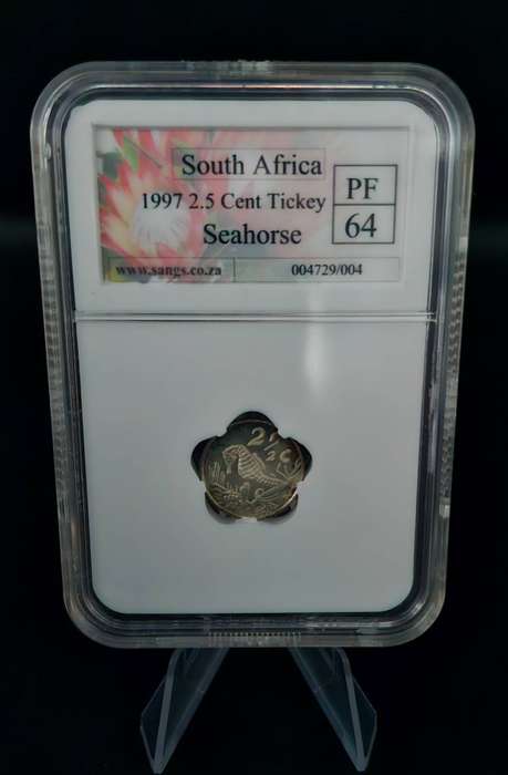 1997 2.5C tickey Seahorse (PF64)