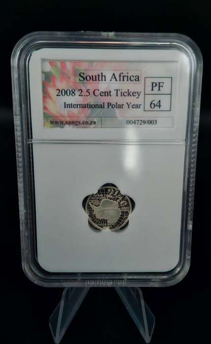 2008 2.5c Tickey International Polar Year (PF 64)