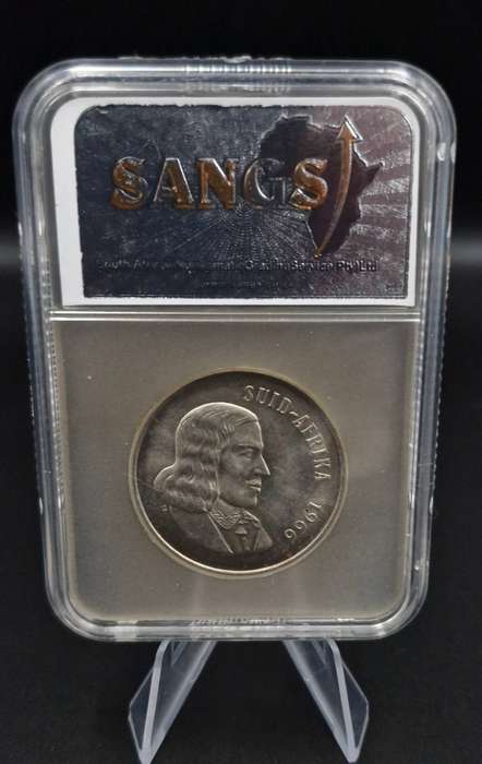1966 R1 Silver Afrikaans - tagged ear (MS64)