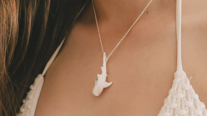 Oslob Silver Whale Shark Necklace
