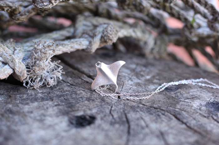 Bali Silver Manta Ray Necklace