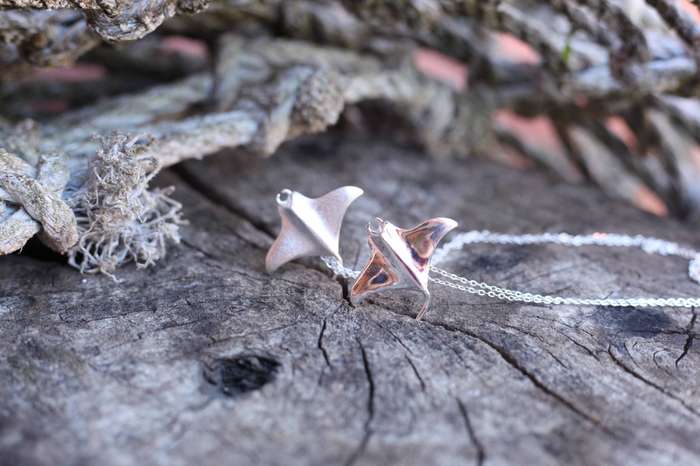 Natuna Silver Manta Ray Necklace