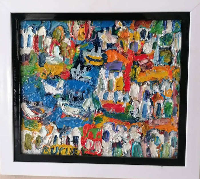 Elwin Buchel Painting - Mukalla Hemen 300mm x 340mm OIL