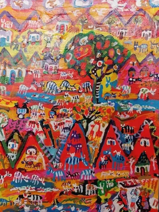 Elwin Buchel Painting - KNP 420mm x600mm Framed