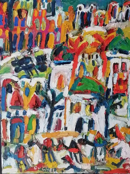 Elwin Buchel Painting  Muscat Large 1000mm x 1000mm OIL