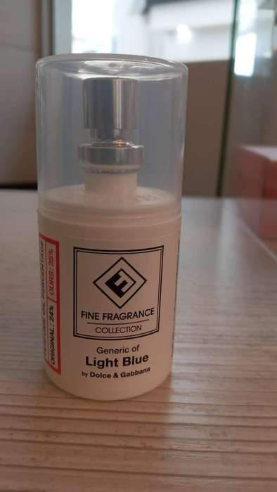 Light blue perfume