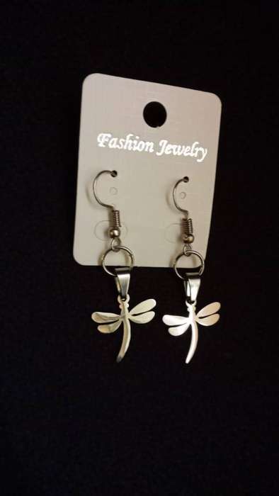 Steel silver butterfly earrings