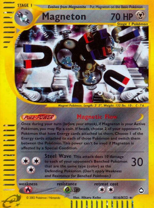 Pokémon Magneton Holo  Aquapolis Set #H16 NM