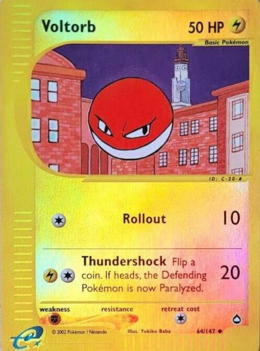 Pokémon Voltorb Reverse Holo  Aquapolis #115 NM