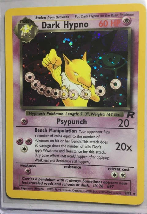 Pokémon Dark Hypno #9/82 Holo  Team Rocket NM  Collector