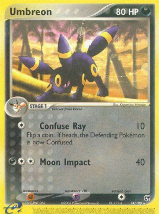 Pokémon Umbreon #24  EX Sandstorm NM  Non-Holo