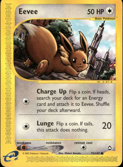 Pokémon Eevee  Aquapolis Set #75 NM  Non-Holo