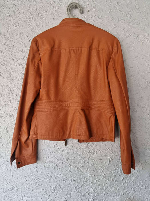 Faux leather biker jacket