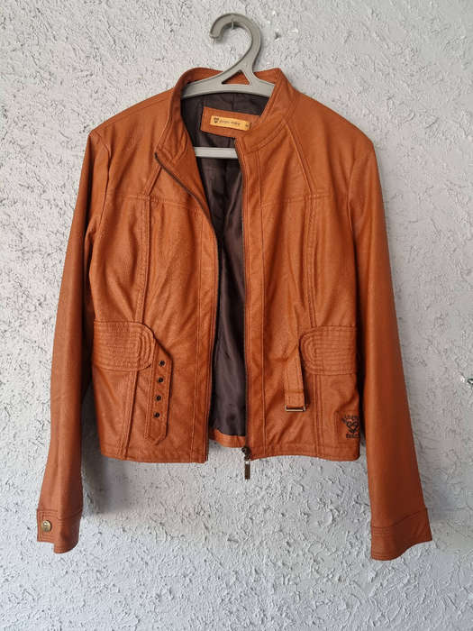 Faux leather biker jacket