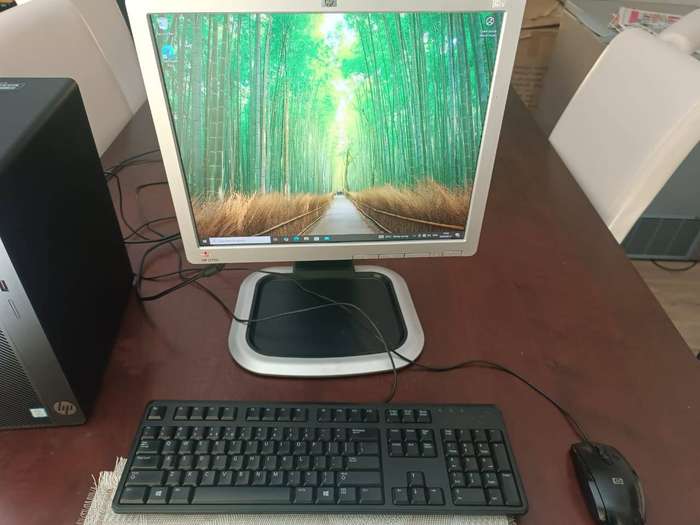 HP L1750 monitor + KEYBOARD AND MOUSE (DESKTOP NOT INCLUDED)