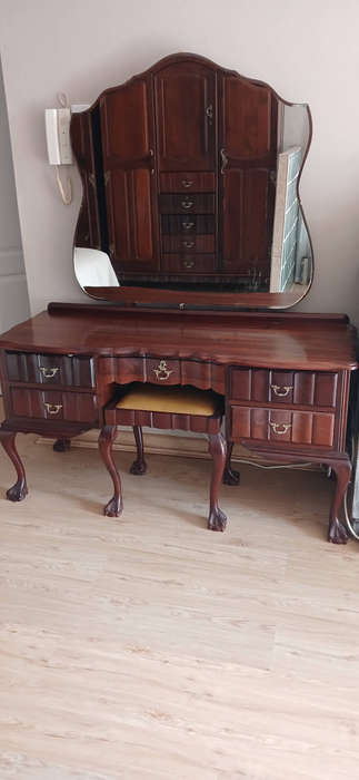 Imbuia Dressing table and stool