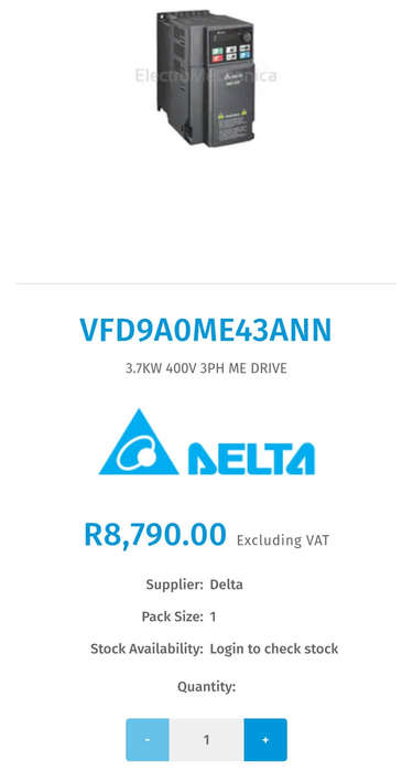 Delta ME300 VFD (3.7kW/5HP/400V) Industrial Automotive AC Motor Drive