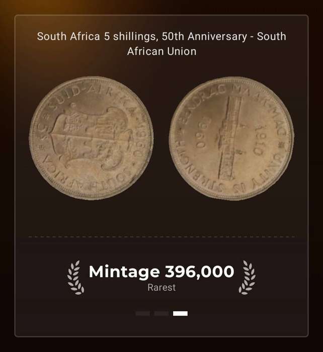 South Africa 5 shillings, 50th Anniversary - South Africa