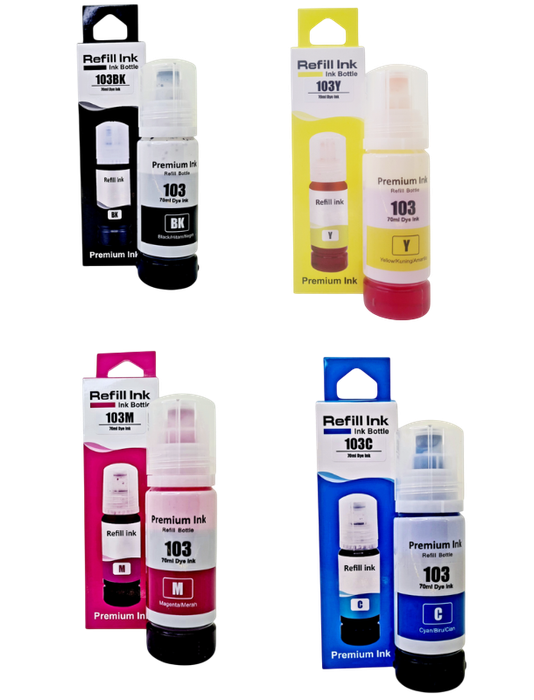 Generic Epson 103 Ink Bottle Set (CMYK)