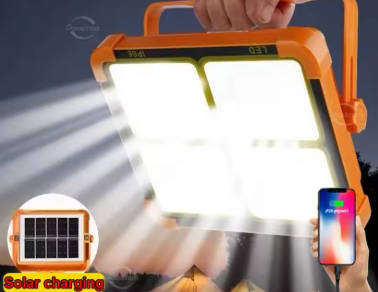 200w Rechargeable Solar Flood Light Outdoor Portable LED Reflector