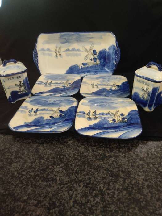 Vintage Blue Dutch Delft Display Plates  Made in Japan | Collectors Dream