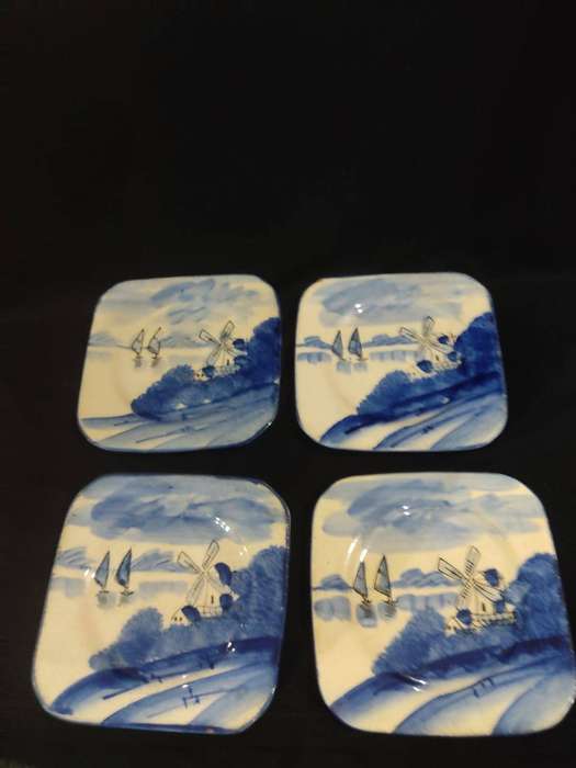 Vintage Blue Dutch Delft Display Plates  Made in Japan | Collectors Dream